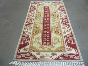 4' X 6' Vintage Handmade Knotted Turkish Kazak Pattern Wool Rug Carpet Nice - Jewel Rugs
