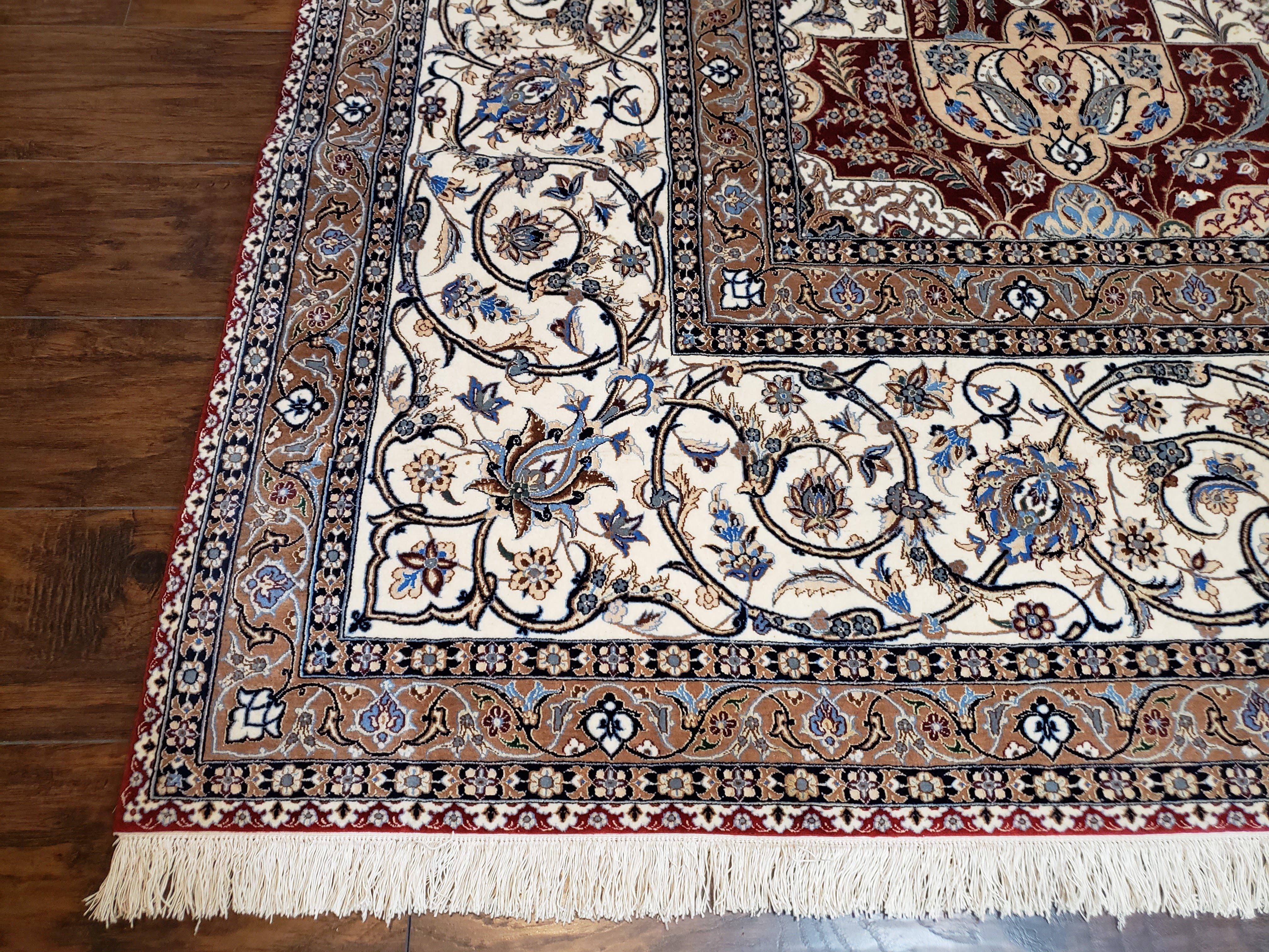 Persian Nain Rug 11x15 – Wool on Silk, Hand-Knotted, Signed Masterpiece - Jewel Rugs