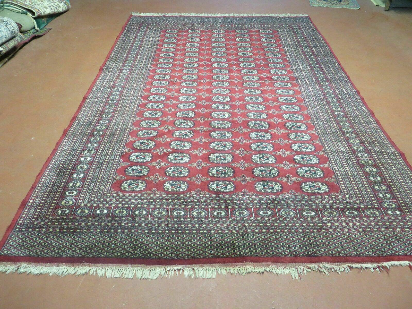 6' X 9' Vintage Handmade Bokhara Turkoman Pakistan Wool Rug Carpet Red Nice - Jewel Rugs