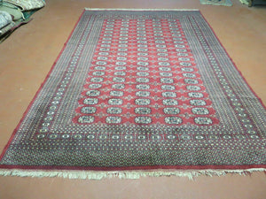 6' X 9' Vintage Handmade Bokhara Turkoman Pakistan Wool Rug Carpet Red Nice - Jewel Rugs