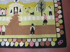 2' X 3' Vintage Hand-Tufted Children Playing Hooked Rug Wool Nice - Jewel Rugs