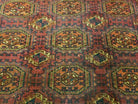 5' 5" X 7' Antique Handmade Tekkeh Turkoman Engsi Hatchli Wool Rug Red - Jewel Rugs