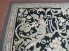 8' X 11' Handmade European Needlepoint Wool Rug Flat Weave Garden Of Eden Nice - Jewel Rugs