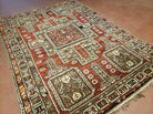 5' X 7' Antique Handmade Caucasian Shirvan Wool Rug Carpet Detailed Boho Bohemian Interior Home Style - Jewel Rugs