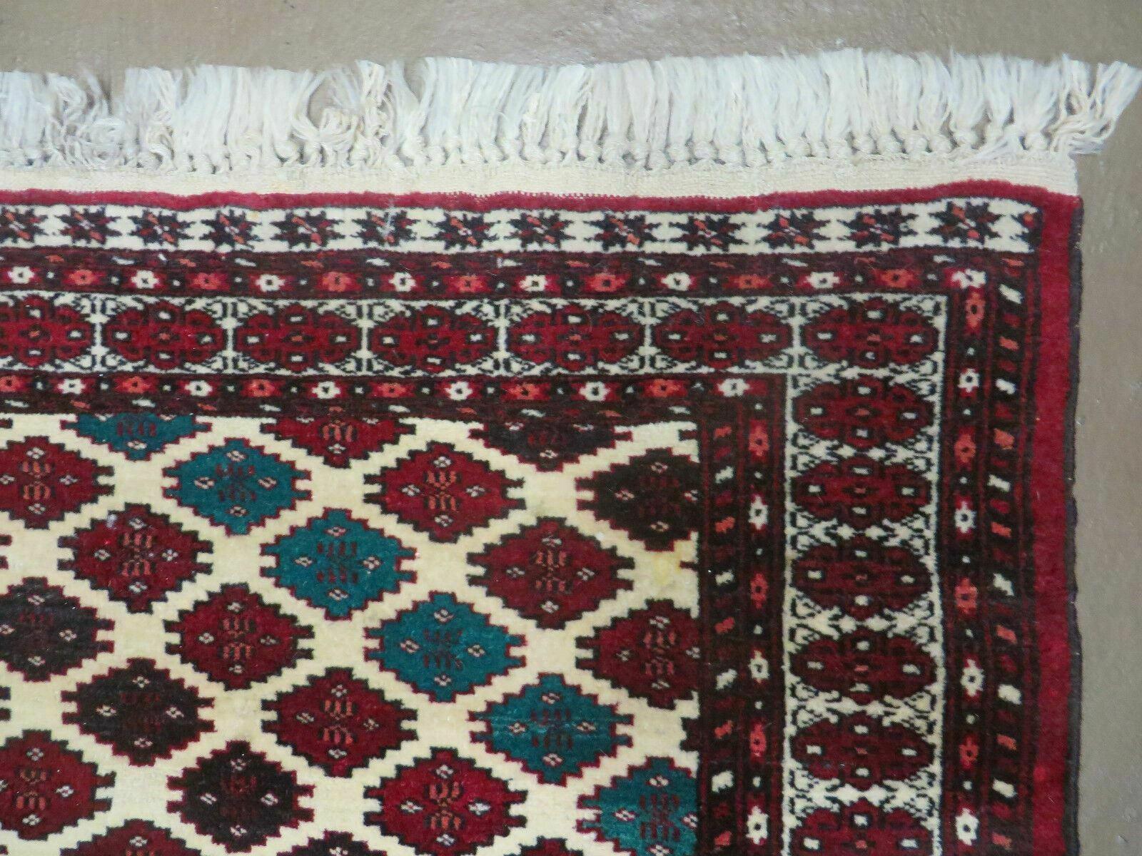 3' X 4' Vintage Handmade Pakistan Bokhara Turkoman Balouch Wool Rug Mat Nice - Jewel Rugs