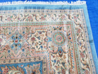 Vintage Oversized Persian Kirman Rug, Hand-Knotted, Wool, Light Blue and Ivory, 12' x 20' - Jewel Rugs