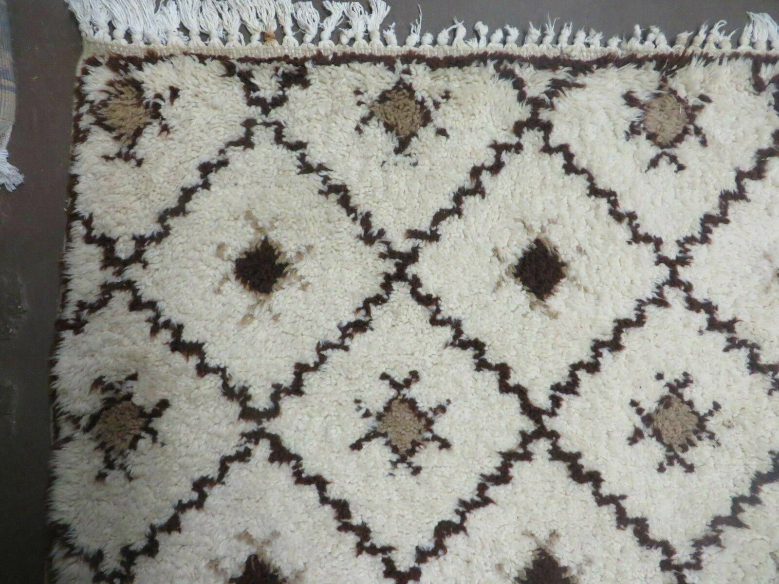 6' X 10' Vintage Handmade Moroccan Tribal Beni Ourain Wool Rug Carpet - Jewel Rugs