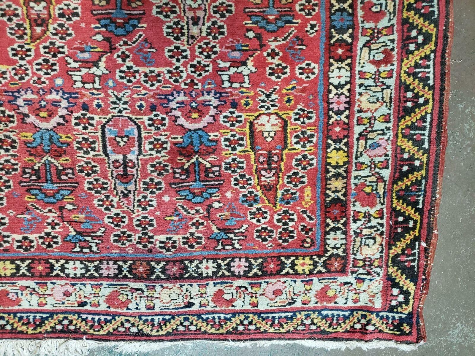 3' 4" X 15' Antique Oriental Karabagh Floral Handmade Wool Runner Rug Red Nice - Jewel Rugs