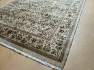 6' X 9' Vintage Handmade India Floral Oriental Agra Wool Rug Vegetable Dyes - Jewel Rugs