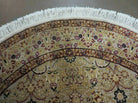 6' Handmade Fine Indian Wool Rug Carpet Round Silk Accent Beauty - Jewel Rugs