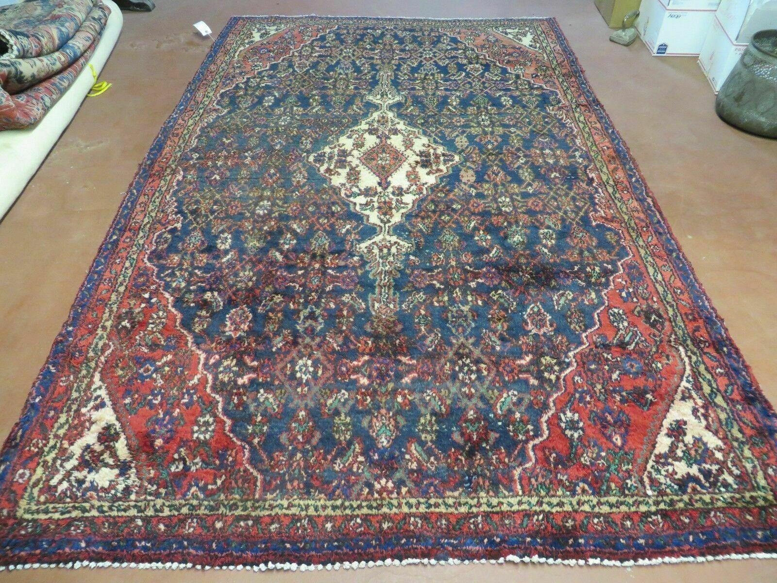 6' X 9' Antique Handmade India Floral Oriental Wool Rug Vegy Dye #628 - Jewel Rugs