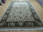 6' X 9' Vintage Handmade India Top Quality Jaipur Floral Oriental Tea Wash Nice - Jewel Rugs