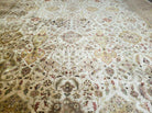 12' X 17' One-of-a-Kind Pakistan Hand-Knotted Wool Rug Handmade Beige Oriental Carpet - Jewel Rugs