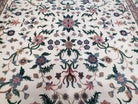 8x10 Handmade Floral Wool Rug Veg Dyes Indian Oriental Carpet Beige Hand-Knotted - Jewel Rugs