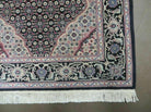 2'7" X 9' Vintage Handmade Chinese Black Runner with Central Medallions - Persian/Oriental Mahi Fish Design - Wool Rug w/ Silk Accents - Jewel Rugs