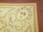 9' X 12' Handmade Aubusson Weave Needllepoint Flat Pile Wool Rug Nice - Jewel Rugs