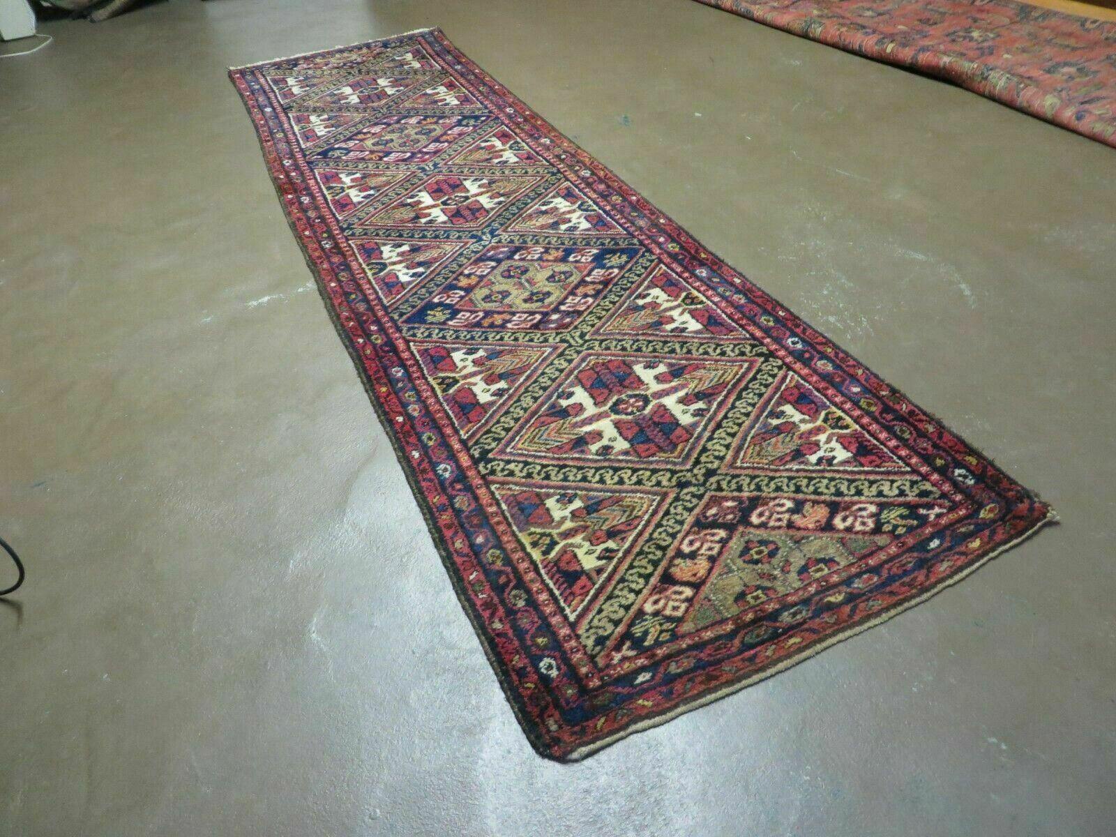 2' 6" X 9' Antique Handmade Turkish Anatolian Wool Runner Rug Nice - Jewel Rugs