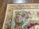 6' X 9' Vintage Handmade Wool Rug Aubusson Weave Savonnerie Flat Pile Beige Wow - Jewel Rugs