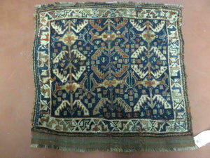 2'2" X 2'3" Antique Handmade Indian Bagface Rug Wool Oriental Small Rug Mat - Jewel Rugs
