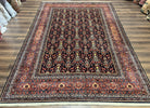 Karastan Rug 8.3 x 11.7 Williamsburg Collection Carters Grove #554, Midnight Blue Red Karastan Carpet, Room Sized Wool Oriental Rug, Allover - Jewel Rugs