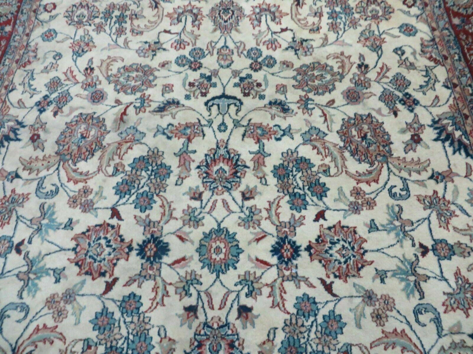 6' X 9' Vintage Handmade Fine Chinese Floral Oriental Wool Rug Carpet Beige - Jewel Rugs