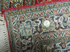 2.5' X 4' Vintage Handmade Fine Indo Kashmir Silk Red Rug Nice - Jewel Rugs