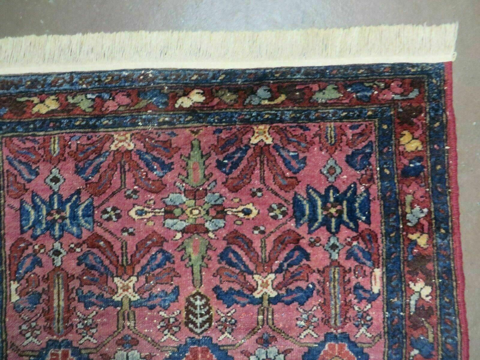 4' X 6' Antique Handmade Pakistani Floral Oriental Wool Rug Veg Dyes Nice Pink - Jewel Rugs