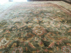 10' X 14' Handmade Indian Wool Rug Carpet Tea Washed Nice Green Gold - Jewel Rugs