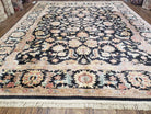 Karastan Rug 8.8 x 10.6, Original Karastan Collection, 700 Series, 703 Karastan Carpet, Wool, Isfaahaan Rug, USA Made, Black Karastan - Jewel Rugs