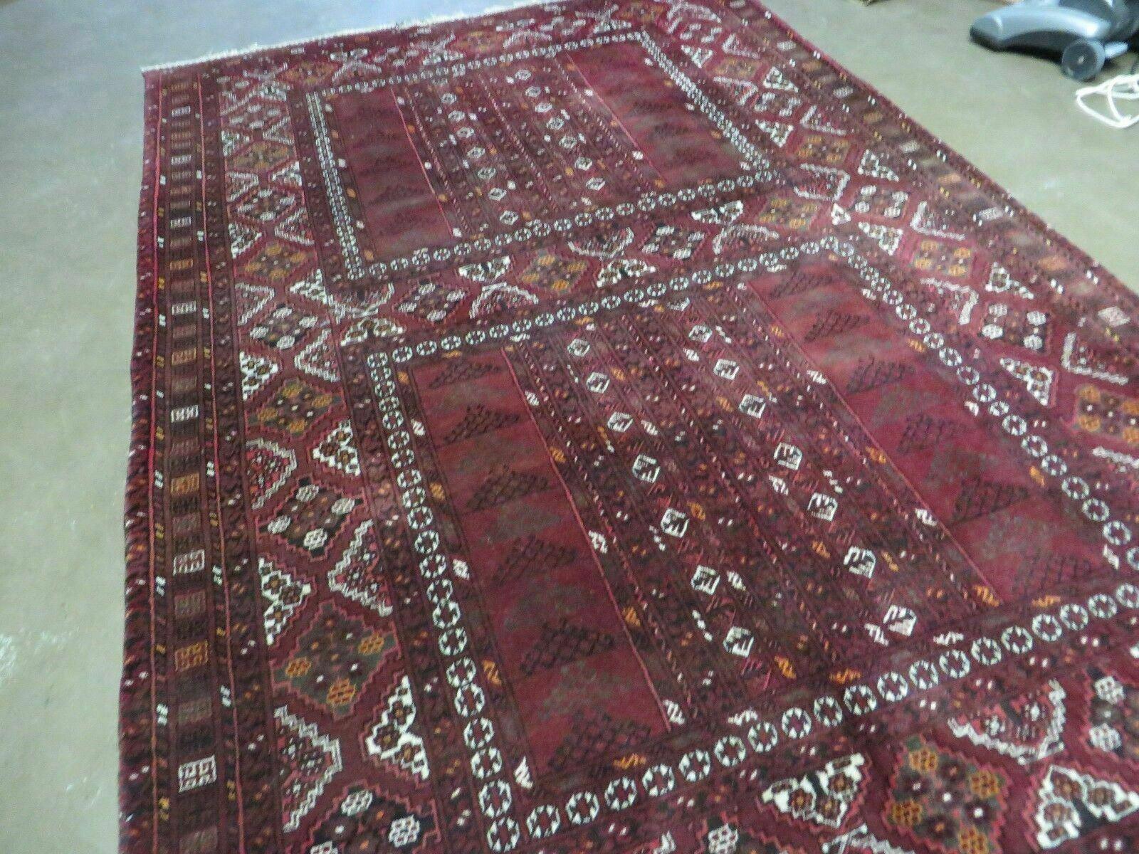 5' X 8' Antique Handmade Fine Tekkeh Turkoman Engsi Hatchli 4 Seasons Wool Rug Bohemian Boho Home Décor - Jewel Rugs