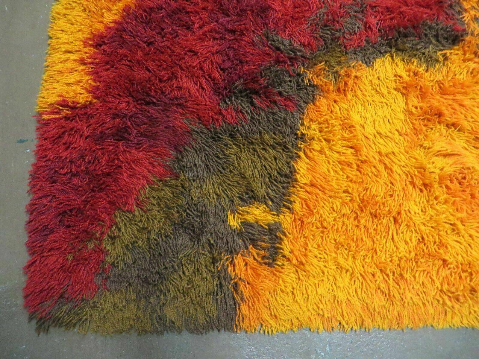 6' X 9' Vintage 1960s Danish Rya Shag DeLuxe Ege Rug Comet Mid-Century Modern Nice - Jewel Rugs