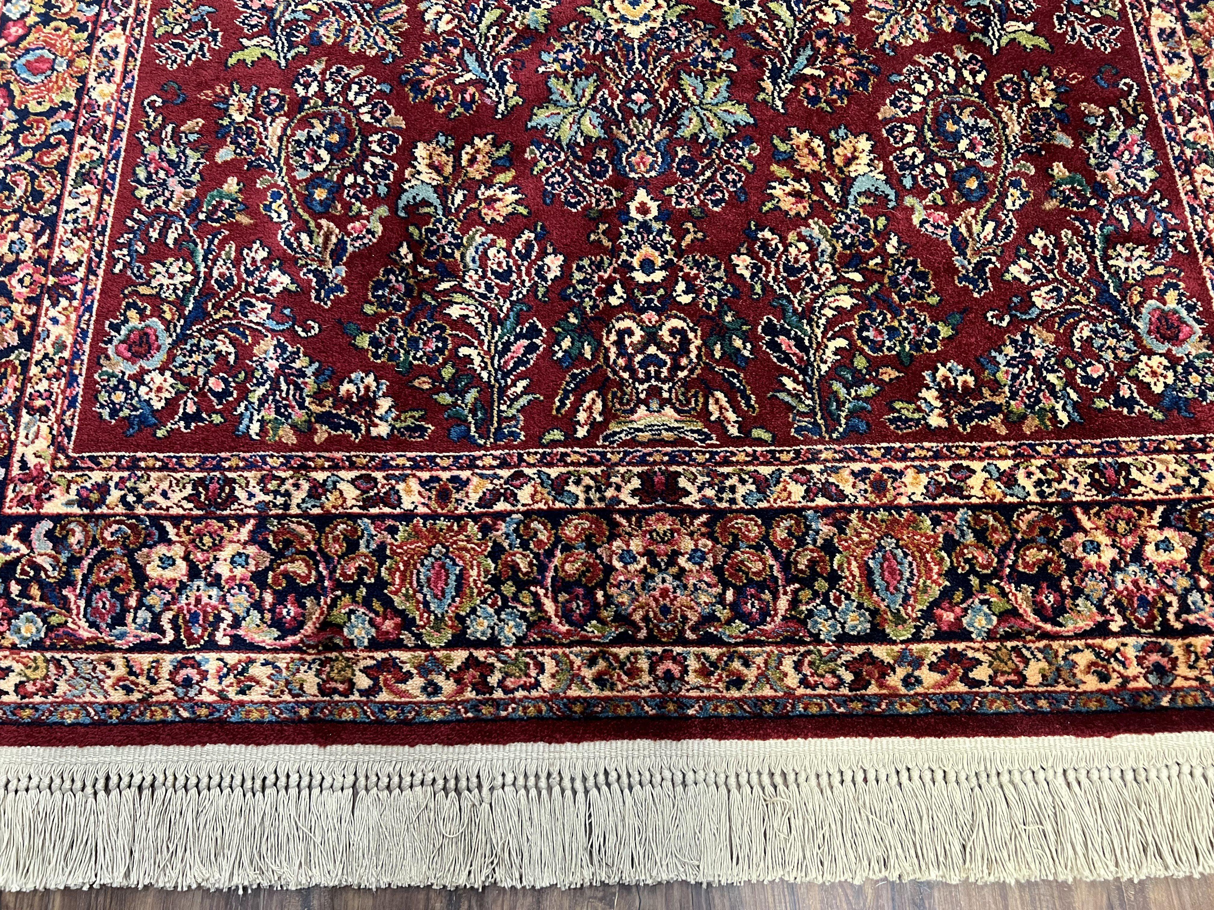 5.9 x 9 Karastan Rug Red Sarouk Rug #785, Karastan Wool Rug, Karastan Carpet, Original 700 Series Vintage Karastan Oriental Rug Discontinued - Jewel Rugs