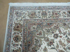 6' X 9' Vintage Chinese Floral Oriental Handmade Virgin Wool Silk Rug Ivory - Jewel Rugs