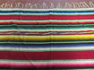 6' 7" X 8' Antique Handwoven Mexican Saltillo Blanket Rug Serape Wall Hanging - Jewel Rugs