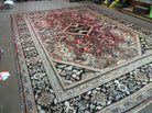 9' X 12' Antique Handmade Indian Agra Wool Rug Carpet Vegetable Dyes # 720 - Jewel Rugs