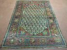 4' X 6' Antique Handmade Indian Allover Wool Rug Paisley Organic Dyes Beige - Jewel Rugs