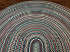 Large American Braided Oval Rug 9x12, Multicolor Braided Oval Carpet, Vintage Braided Rug - Jewel Rugs