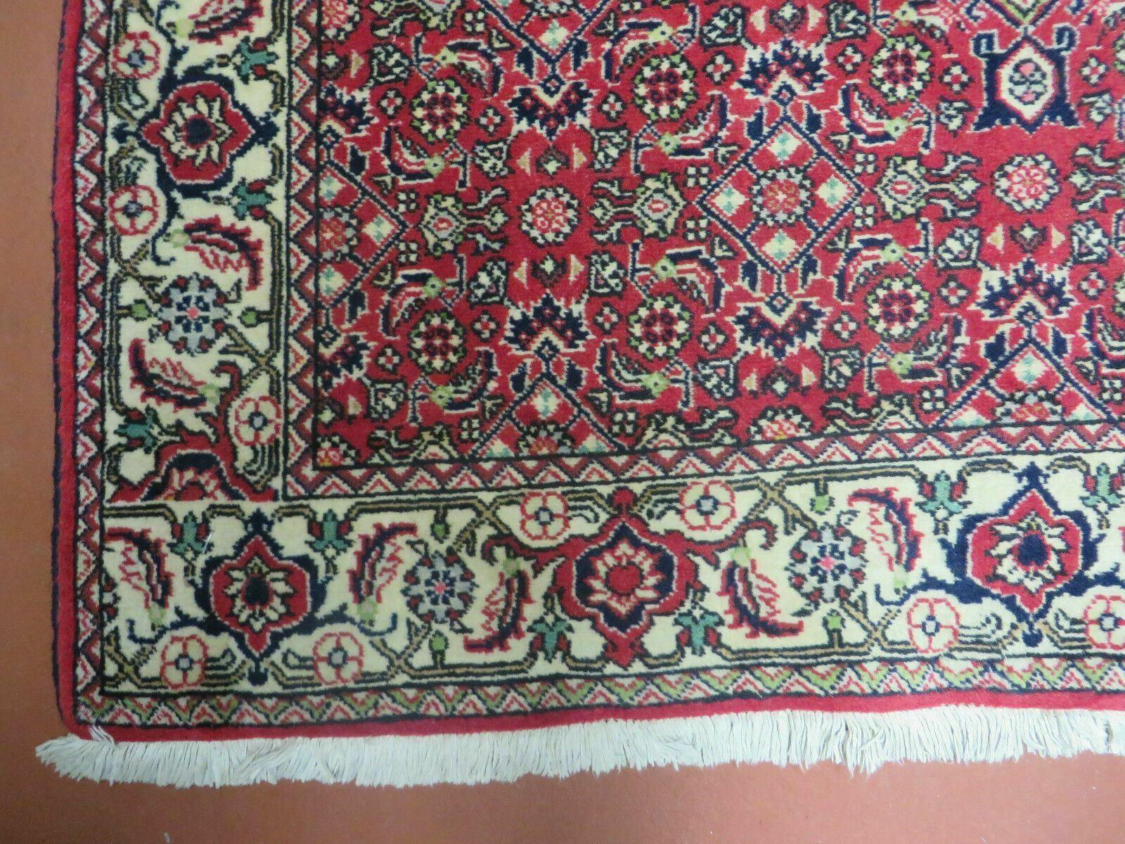 3' X 4.5' Vintage Handmade India Amritsar Floral Oriental Fine Wool Rug Nice - Jewel Rugs