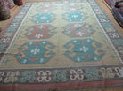 8' X 10' Vintage India Oriental Geometric Handmade Flat Weave Wool Rug Nice - Jewel Rugs