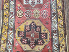 Antique Caucasian Kazak Runner Rug 10.5 ft Long, Red Orange Hand-Knotted Wool Carpet, 3x11 Oriental Runner, Shabby Chic, Boho Rug - Jewel Rugs