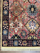 Karastan Rug 8.3 x 11.7, Karastan Williamsburg Rug Kirman Vase #557, Vintage Discontinued Wool Karastan Area Rug Red Oriental Floral Allover - Jewel Rugs