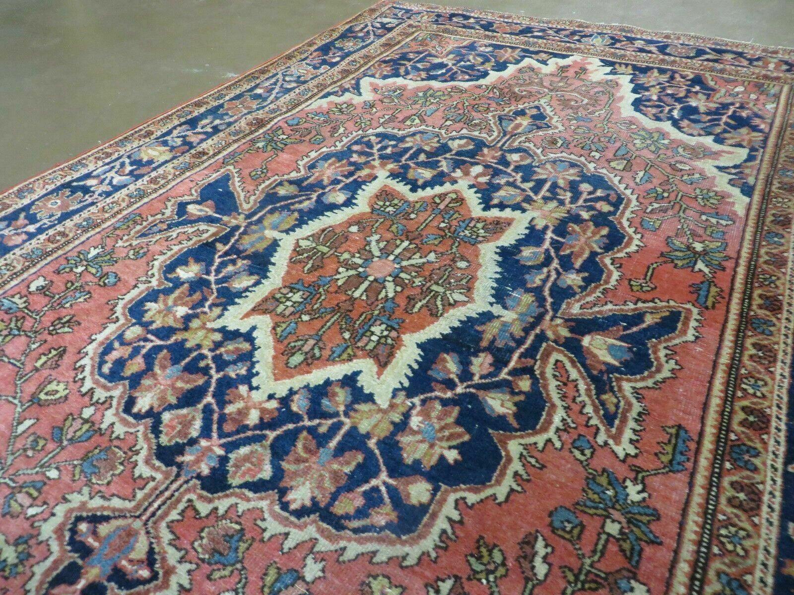 4' X 7' Antique Handmade India Oriental Wool Rug Fine Floral Vegetable Dyes Wow - Jewel Rugs