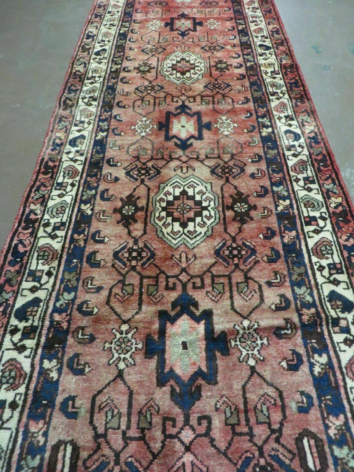 3' 2" X 13' Antique Handmade Turkish Wool Runner Rug Nice - Jewel Rugs