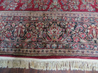 10'6" X 17' Antique Palace Size Handmade Persian Sarouk Floral Red Area Rug - Jewel Rugs