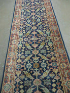 2' 2" X 9' Vintage Handmade Turkish Wool Runner Blue Oriental Rug Nice - Jewel Rugs