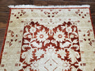 21 ft Runner Rug Long Hallway Runner, 3 x 21 Corridor Rug, Peshawar Pak Persian Chobi Agra Rug, Maroon and Beige Large Flowers Wool Handmade - Jewel Rugs