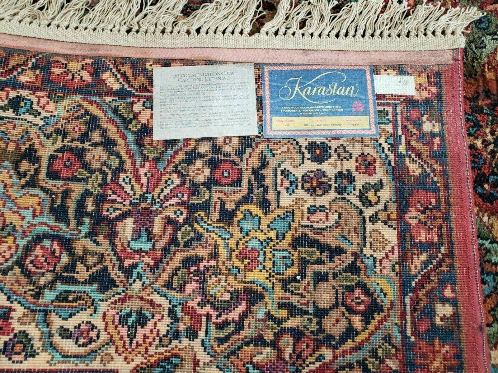 10' X 13' Karastan Kirman Multicolor Panel # 717 American Made Wool Rug Resized - Jewel Rugs