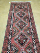 2' 5" X 9' Vintage Handmade Bokhara Red Turkoman Pakistani Wool Runner Rug Organic - Jewel Rugs