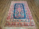 4' X 7' Vintage Handmade Turkish Wool Rug Flowers Birds Tree Of Life Blue Red - Jewel Rugs