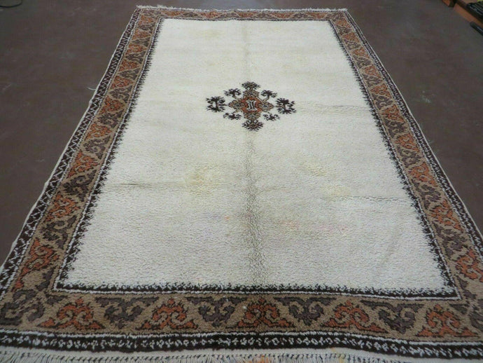 6' X 9' Vintage Handmade Moroccan Tribal Wool Rug Carpet Medallion Nice - Jewel Rugs